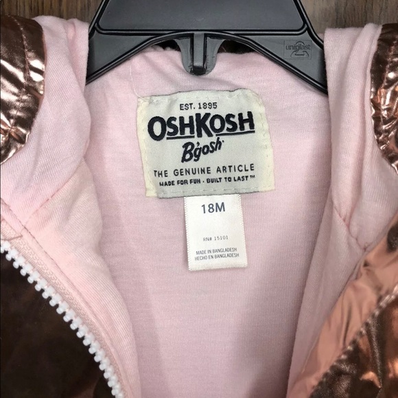 🎀OSHKOSH girls Jacket W/hoodie - Picture 4 of 7